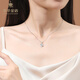 Cuihua platinum lucky four-leaf clover necklace gift anniversary gift for girlfriend and wife birthday gift, the total weight of the four-leaf clover is about 1.4g (with silver chain)