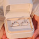 First encounter, a pair of simulated fake diamond rings, live ring for women, proposal, wedding photo props, jewelry for girlfriend, crowning love ring, and jewelry box