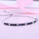 GEM STONE KING Sapphire Bracelet 925 Silver 2.05 Carat Gemstone Light Luxury Fashion Bracelet as a 38th Goddess Day Gift for Your Girlfriend