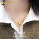 CHINA GOLD 18K gold small waist necklace women's three-dimensional versatile wheat ear pendant Valentine's Day birthday gift for girlfriend and lover 18K gold pendant about 0.3g with S925 chain
