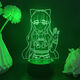 Ai Love aspira a convertirse en una figura mágica de niña, bailarina de luz de noche, Shina Duna Kelis Tenkawa Kaorko Anime 4877 Tiankawa Kaorko White Crack 16 Colors + control remoto USB + Compartimento de batería