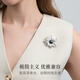 GiO Jewelry Tahitian Black Pearl Brooch S925 for self-wearing as a birthday gift for girlfriend or wife for self-wearing