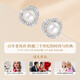 Lao Fengxiang Light Luxury Fashion Earrings Women's Pearl Silver Earrings 2025 New Earrings Birthday Anniversary Gifts for Girlfriend and Wife Bright and Flawless Pearl Earrings