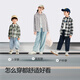 Balabala Boys' Shirt Children's Long Sleeve Autumn Clothes Girls' Plaid Jacket Same Style in the Shopping Mall Comfortable and Versatile Black and White Tone 00491 100