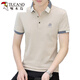 Holzspecker Revers Stickel Polo Shirt 3D Konkave Hut Sommer reines Baumwoll kurzärmelige T-Shirt Herrengeschäft lässig Stickhemd weiß 723 Lappel L 110-125jin [Jin gleich 0,5 kg]