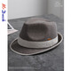 Mr DUCK new product linen straw hat summer British top hat men's and women's curled jazz hat MW226218-light cocktail gray (top hat) XL size (over 61cm, only for extra large head circumference)