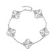Avani platinum bracelet PT950 laser five-leaf clover, classic, simple and fresh, gift for girlfriend, platinum four-leaf clover bracelet, about 14-15g