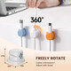 Jiali Cube Rotatable Cable Manager Desktop Data Cable Storage and Organizing Cable Mobile Phone Charging Cable Fixed Cable Manager Mixed Color 6 Packs