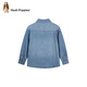 Hush Puppies children's clothing boys' denim shirt spring big children's casual lapel cotton shirt light denim 120