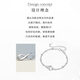 Zhen Shang Silver Chinese Gold Eternity Bracelet Pure Silver Bracelet Women's Jewelry High-end Niche Light Luxury Gift Birthday Gift for Girlfriend and Wife Silver Bracelet + Certificate + Gift Box China Gold Authenticity Guarantee