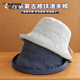 Woodpecker sun hat for women, Japanese plaid fisherman hat, summer thin breathable sunshade hat, sweet bow foldable style, dark blue, one size fits all, 55-59cm adjustable