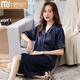 
Modal 2025 nightgown for women in summer ice silk thin half-sleeved imitation silk sexy summer loose large size pajamas home clothes white oak 9923 M 160