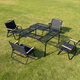 
Outdoor igt camping table ultra-light iron mesh multi-function folding camping table and chair set complete set 9898 fire table + double-layer cloth bag