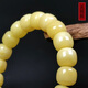 Hupai, one thing, one picture, one certificate, natural beeswax bracelet, men's and women's bucket bead bracelet, original white flower wax, no cracks, beeswax bracelet, 17.15g, 11*10mm
