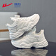 Warrior Girls White Sports Shoes Spring and Autumn Medium and Large Children Lightweight Children's Running Shoes WZ-1232 White 37