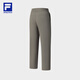 FILA Official Men's Knitted Pants 2025 Autumn New Fitness Sports Simple Loose Straight Pants Wooden Brown-BN XL 180/88A/XL