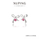 XUPING Xuping Jewelry Ribbon Knot Earrings Girls Daily Earrings Versatile for Commuting Plum Red 1 Pair