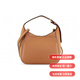 Tory Burch Thea Solid Color Precrating Logo Logo geprägter Lederschaufel Bag Hand-Laundry-Umhängetasche Frauen brauner Basis-Pack (Bag + Staubbeutel)