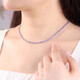 Chinese Valentine's Day gift 520 Valentine's Day gift Goddess' Day gift Tanzanite necklace for women new light luxury small bead diameter about 2mm - chain length about 38+5cm extension chain