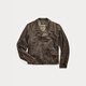 RALPH LAUREN Ralph Lauren Spot Retro Distressed Cowhide Leather Jacket Men's RRL Double RL/Ralph Lauren Spot D13 XL