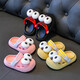 New children's slippers summer indoor home non-slip infant girl 1-2 years old boy's sandals 3 creamy yellow 20-21 size inner length 13CM