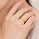 Laomiao Gold 18K Gold Sparkling Ice Ring, Versatile for Commuting