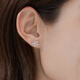 Lukfook Jewelry Platinum 950 rose gold earrings for women, price L19TBPE0011, about 1.08 grams