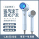 High-speed bladeless hair dryer for home use, silent negative ions, high power, no harm to hair, wind tube, hair salon use LHD1, blue light hair care, light blue - air nozzle