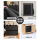 Black bedside table light luxury high-end solid wood wabi-sabi style storage cabinet home bedroom 2025 hot style bedside cabinet solid wood drawer + ninth generation cat claw leather starry sky black 50*40*47cm