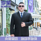 ROMON Plus Size Men's Suit Suit Large Size Fat Jacket Business Casual Suit Wedding Dress Interview Professional Wear Navy Blue Suit 021. Suit trousers 2XL 160-175Jin Jin is equal to 0.5 kg