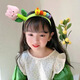 SNQP Sunflower Caterpillar Flower Cute Cartoon Headband Windmill Green Bean Sprout Flower Funny Headband Hairpin Headwear Tulip Pink Headband One Pack