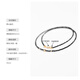 Ruohua (RUOHUA) about 2mm40cm black spinel necklace women's G18K clavicle chain neck pendant gift for girlfriend Yumo