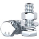 Fengji 4.8 grade galvanized external hexagonal screw nut set combination bolt screw rod M6M8M10M12M16-M30mm M16*70 20 sets