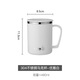 Youlaifu 304 stainless steel water cup mug coffee cup with lid household double-layer anti-scald drinking cup white
