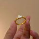 UOSU Sky Full of Stars Sparkling Diamond Ring Light Luxury Niche Design High-end Dove Egg Index Finger Ring Antique Style Unique Ring Ring Full of Stars