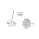 Mengjinyuan platinum earrings, wire wound and sparkling PT950 platinum earrings as a birthday gift for my girlfriend, weighing about 2.2g