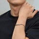 Lukfook Jewelry Platinum 950 Double Ring Front Clasp Retro Black Technique Platinum Bracelet Men's Price G07P0008DS 13.17g (including labor cost 1752 yuan)