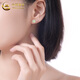 CHINA GOLD pure silver earrings for women, light luxury and versatile four-leaf clover and field jade earrings, Valentine's Day birthday gifts for girlfriends and lovers, four-leaf clover and field jade earrings