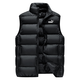 Marque vers le bas coton gilet hommes automne et hiver col montant gilet chaud ample veste de sport décontracté grande taille gilet haut noir 3XL