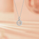 Saturday Fortune S925 Silver Fortune brand necklace pendant national trend clavicle chain birthday gift J0611149 40+5cm