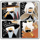 Light meets a cute newbie mini mirror with a wizard vanity and cherry blossom portable makeup square mirror folding F3524_Double-sided same picture