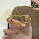 BMOI Old Phoenix 999 gold pure gold Xiaopangfu bracelet feminine style new versatile Five Emperors coin braided bracelet