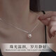 Zhou Baifu natural pearl sterling silver necklace for women 2025 new light luxury pendant clavicle chain birthday gift for girlfriend