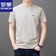 ROMON Kurzarm-T-Shirt für Herren im Sommer, neuer Stil für junge und mittlere Menschen, Rundhalsausschnitt, lockeres, atmungsaktives Oberteil mit halben Ärmeln, lässiges, cooles T-Shirt YS9929 Kamel mit Etikett M 105 90-120Jin Jin entspricht 0,5 kg