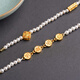 CAOX New Chinese Style Peace and Joy Pendant with Chain Women's Gold Lock Pendant Long Chain Shijia Pearl Sweater Chain 2025 Autumn and Winter Pearl Peace and Joy Pendant with Chain 60CM