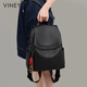 viney backpack for women 2025 new fashion leather junior high school school bag lightweight versatile travel large capacity backpack black black [Mother's Day gift for mother's mother