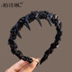 Paris Princess Hairband Women's High Skull Top Toothed Headband 2025 New High-end Fashion Style Hairpin Headgear Princess of Paris Hairband