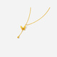 Saturday blessing yellow 18K gold butterfly necklace birthday gift for girlfriend C0616297 40+5cm