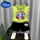 Disney pure cotton boy sleeveless vest set summer new Ultraman children's top baby summer suit handsome two-piece set fruit green T983 + black T273 small 110 cm recommended height 100-110CM
