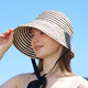 Kenmont spring and summer large brim sun protection hat outdoor seaside anti-UV women's sunshade fisherman hat large head circumference foldable 6239